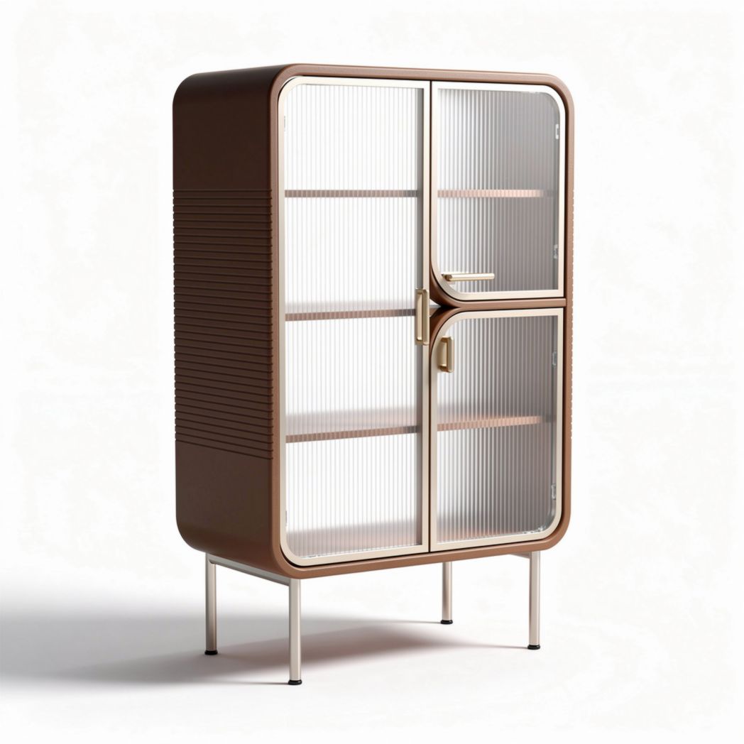 Étagère vitrée en bois 90 x 50 x 130cm pour rangement moderne et décoratif