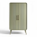 Armoire en métal vert avec portes à lattes dimensions 80 x 40 x 160cm