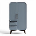 Armoire en métal gris avec 2 portes et 2 tiroirs dimensions 80 x 40 x 180cm