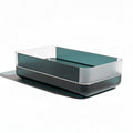 Récipient rectangulaire en verre teinté de 30 x 15 x 8cm pour rangement