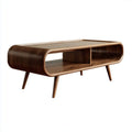 Table basse en bois et métal avec tiroir et étagère 90 x 55 x 40cm