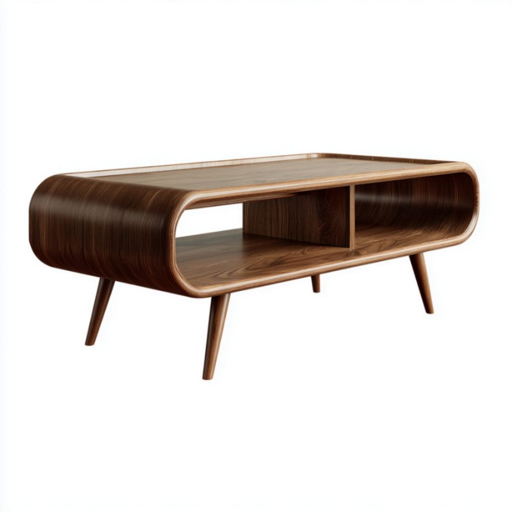 Table basse en bois et métal avec tiroir et étagère 90 x 55 x 40cm