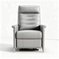 Fauteuil relax en simili cuir gris avec mécanisme inclinable dimensions 80 x 85 x 100cm