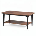 Table basse en bois de noyer avec étagère inférieure 120 x 60 x 45cm